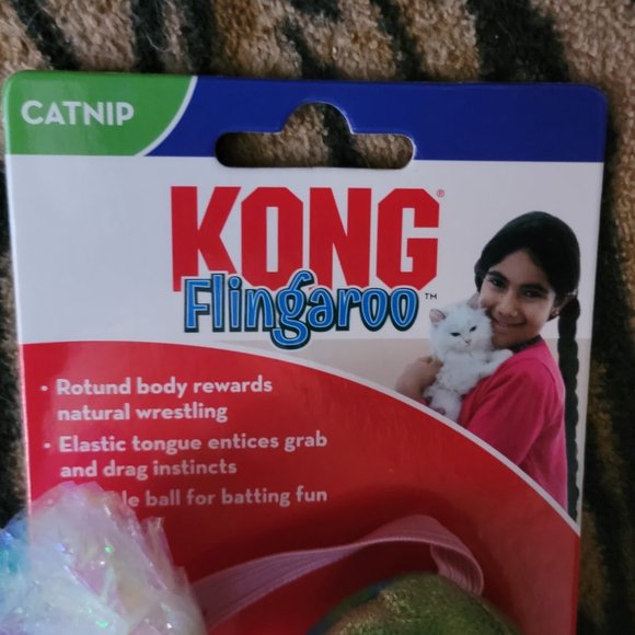 Kong Cat Toy Flingaroo Frog w/ Catnip New! - Picture 3 of 4